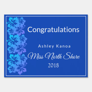 Miss America style Pageant Yard Sign-Hibiscus Sign