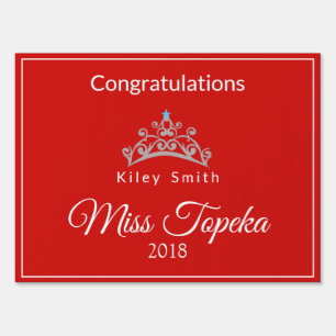 Miss America style Pageant Yard Sign-Med Sign