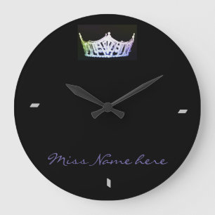 Miss America style Silver/Combo Crown Clock