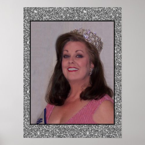 Miss America USA Glitter Personal Portrait Poster