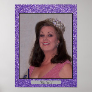 Miss America USA Glitter Personal Portrait Poster