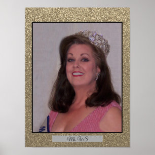 Miss America USA Glitter Personal Portrait Poster