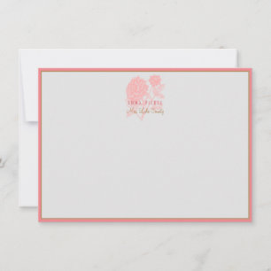 Miss America USA Pageant Custom Note Card-Coral