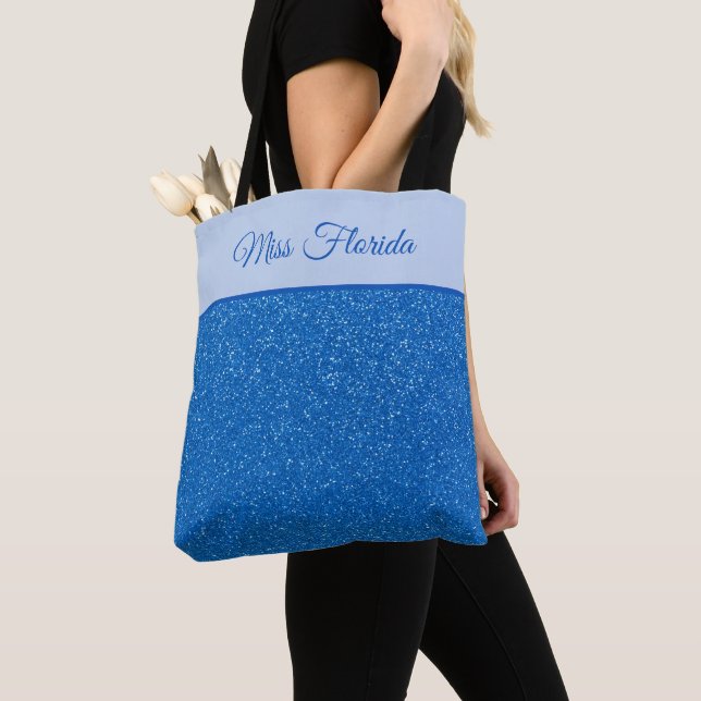 Miss America USA Pageant Faux Glitter Tote Bag (Close Up)