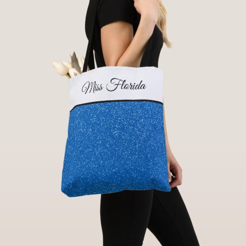 Miss America USA Pageant Faux Glitter Tote Bag