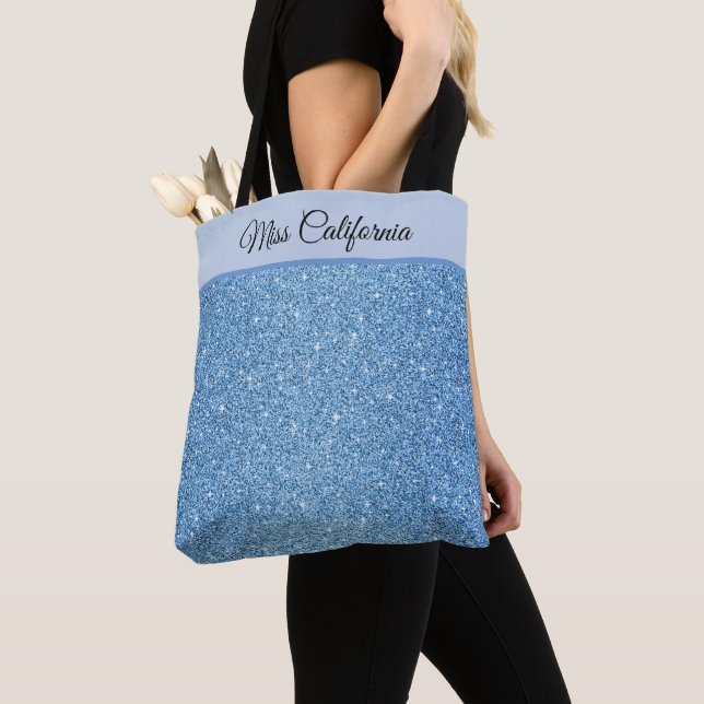 Miss America USA Pageant Faux Glitter Tote Bag (Close Up)