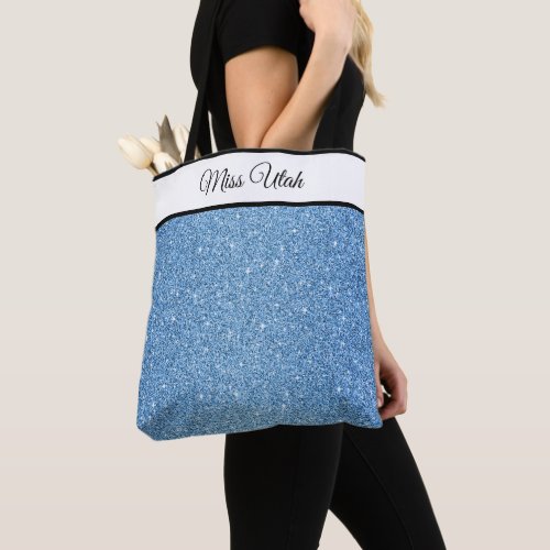 Miss America USA Pageant Faux Glitter Tote Bag