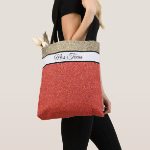Miss America USA Pageant Faux Glitter Tote Bag