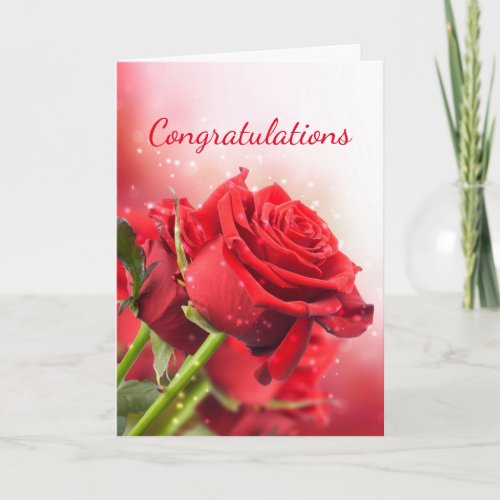 Miss America USA Red Roses Greeting Card Congrats