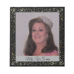 Miss America USA Rodeo Autograph Pad-Stardust Notepad