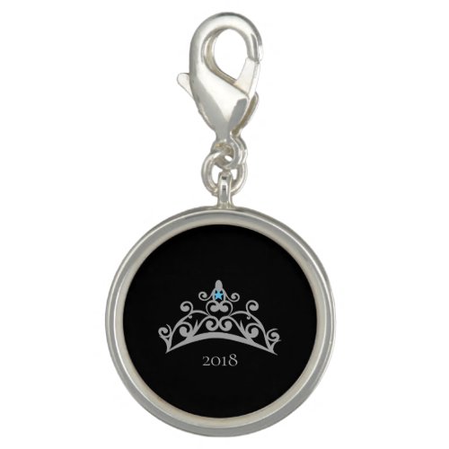 Miss America USA Rodeo Silver Tiara SP Charm_Date Charm