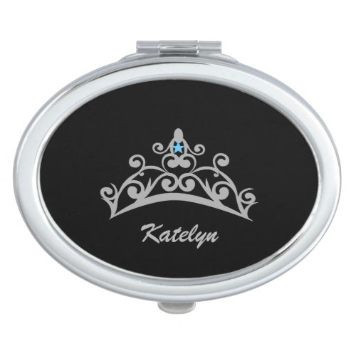 Miss America USA Silver Crown Compact Mirror_Name Vanity Mirror