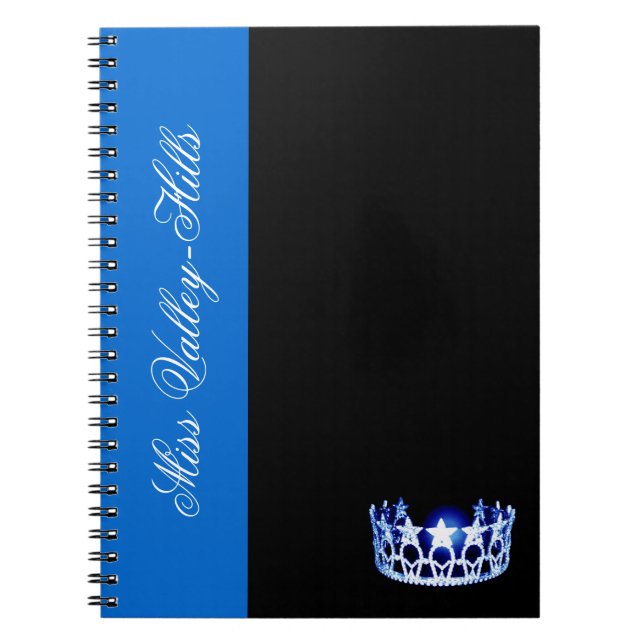 Miss America USA style Blue Crown Notebook (Front)