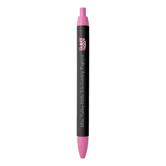 Miss America USA style Custom Crown Ink Pen (Front Vertical)
