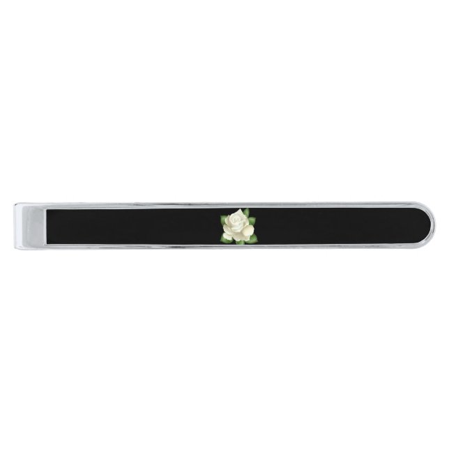 Miss America White Rose Classic Tie Bar (Front)