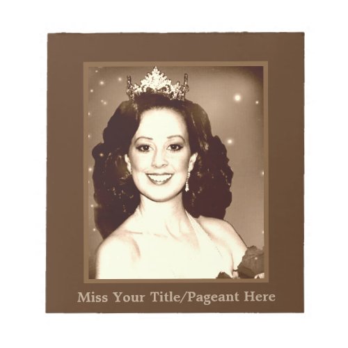 Miss American Pageant Autograph Sheets Notepad