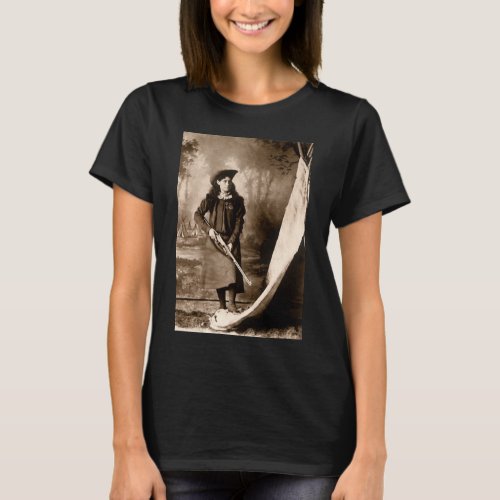 Miss Annie Oakley and Gun Vintage Photo Portrait T_Shirt