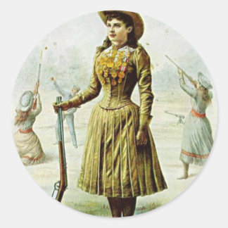 Miss Annie Oakley Classic Round Sticker