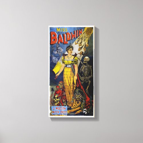 Miss Baldwin Vintage Poster Canvas Print