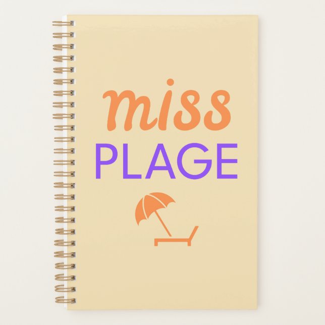 Miss Beach Agenda. Holiday gift idea Planner (Front)