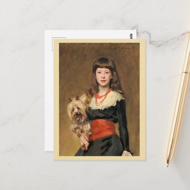 Miss Beatrice Townsend by John Singer Sargent  Postcard (Front/Back In Situ)