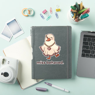 Miss Behaved Ghost Goose Sticker, Best Friend Gift Sticker