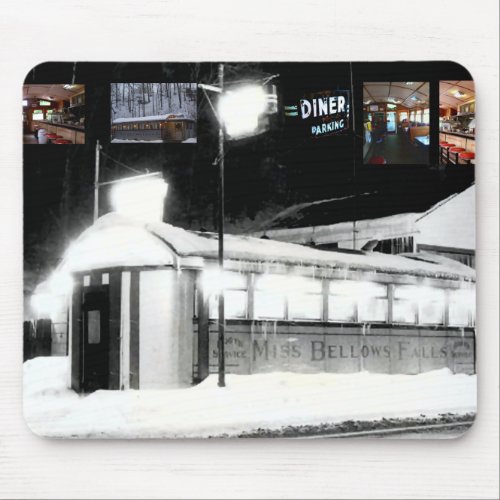 miss bellows falls diner mouse pad