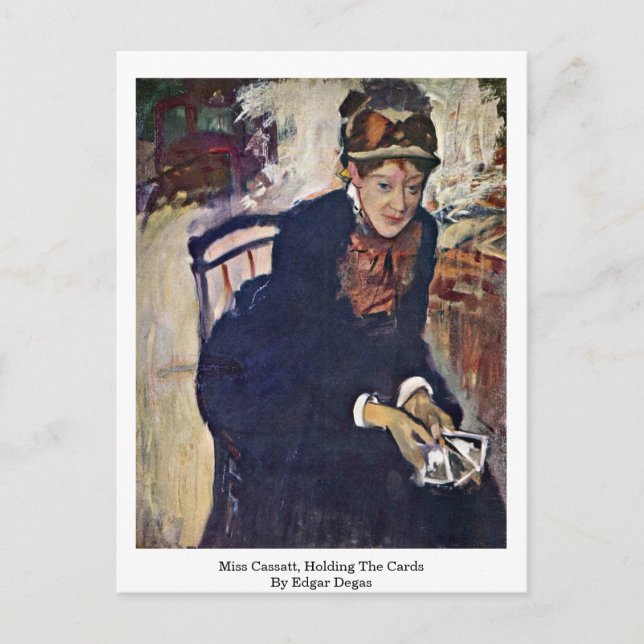 Miss Cassatt, Holding The Cards By Edgar Degas (Front)
