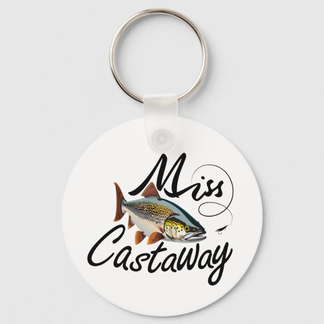Miss Castaway Rainbow Trout  Keychain (Front)