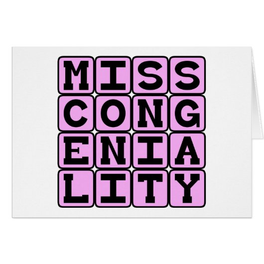 Miss Congeniality, Pageant Prize Cards (Front Horizontal)