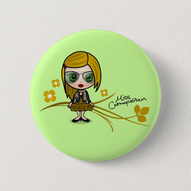 "Miss Cosmopolitan" Button (Front)