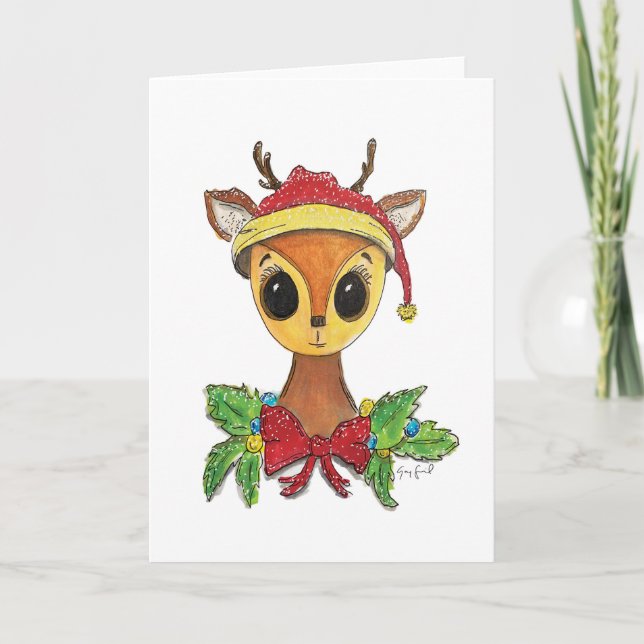 Miss Deer - Holiday Card (Front)