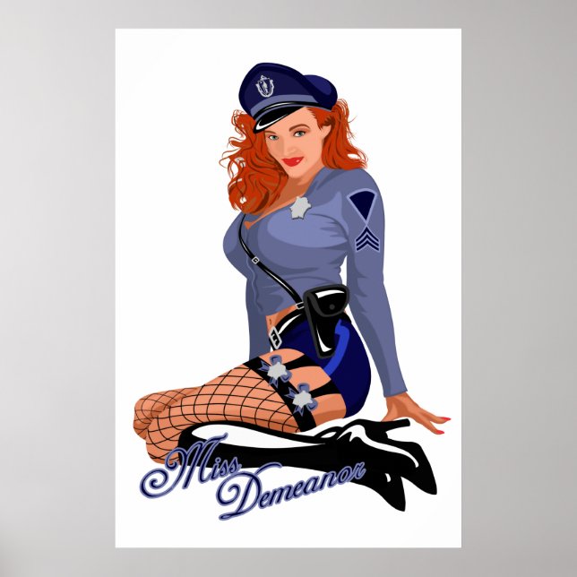 "Miss Demeanor" Pinup Poster (Front)