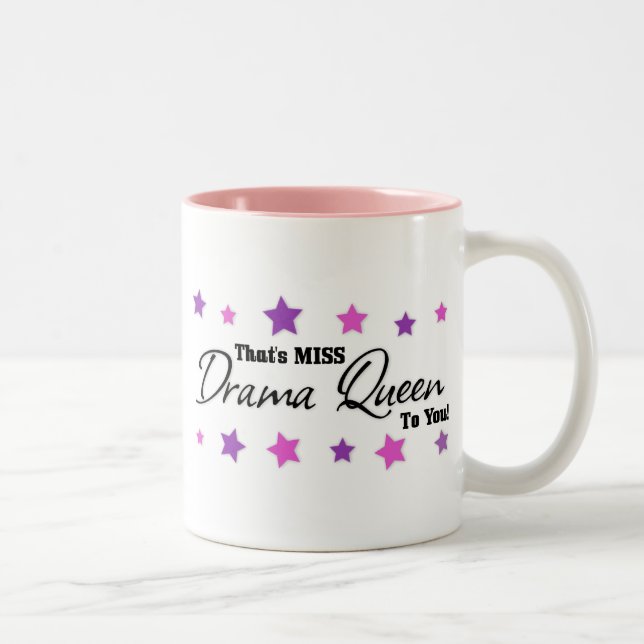 Miss Drama Queen To You Two-Tone Coffee Mug (Right)