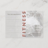Miss Fitness - Business-, Schedule Card (Back)