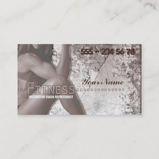 Customizable Miss Fitness III - Business Card