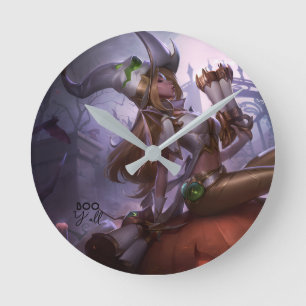 Miss Fortune Round Clock