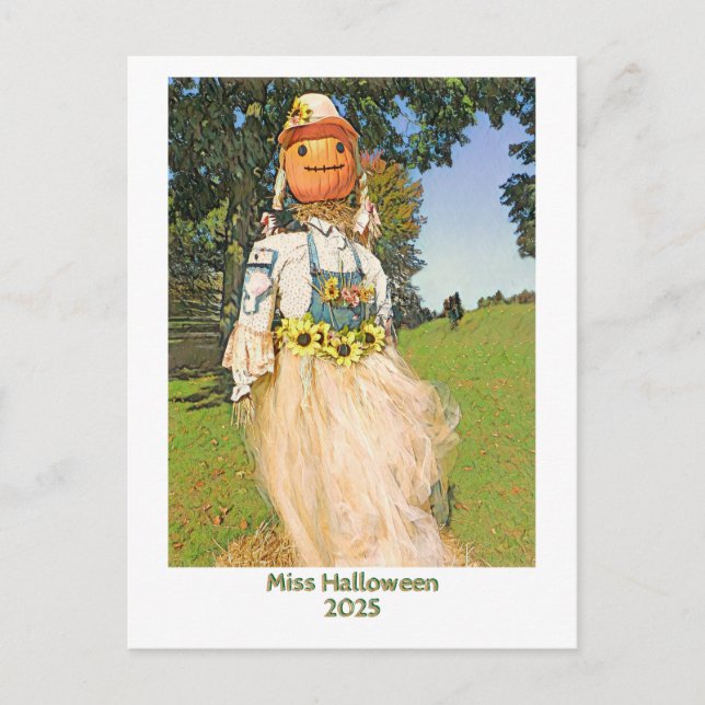 Miss Halloween 2025/Straw Woman/party invite (Front)