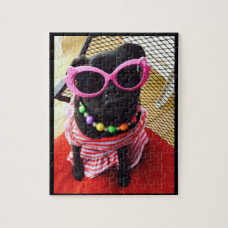 Miss Harley Black Pug Puzzle