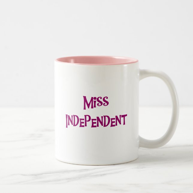 Miss Independent Tshirts and Gifts Two-Tone Coffee Mug (Right)