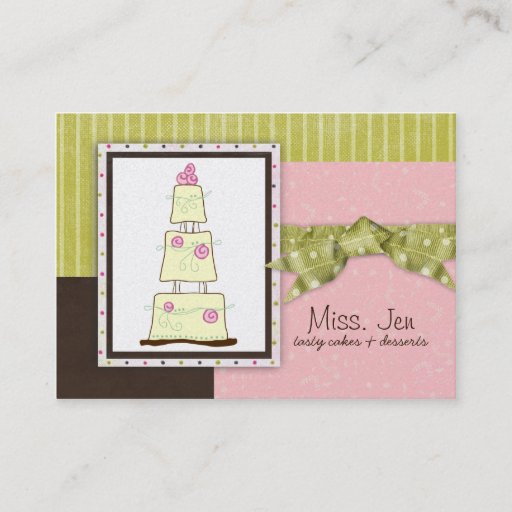 Customizable Miss. Jen Cake Chubby Business Cards