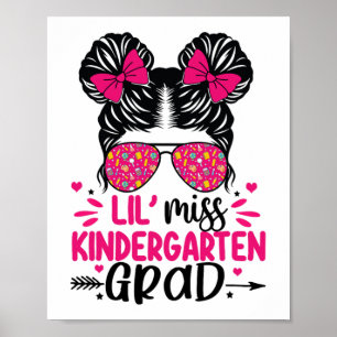 Miss Kindergarten Grad Graduation Graduated Girls Poster