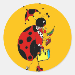 Miss Ladybug Classic Round Sticker