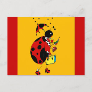 Miss Ladybug Postcard