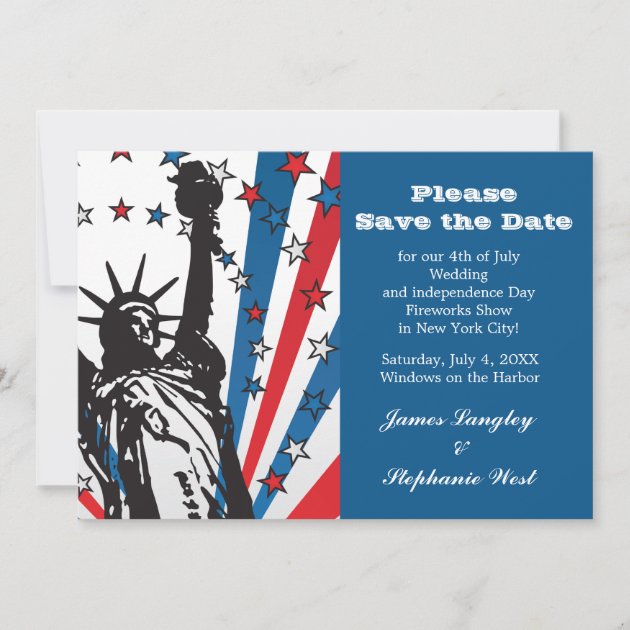 Miss Liberty Patriotic Invitation | Zazzle