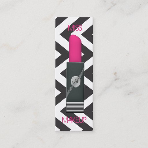 Customizable Miss Makeup Pink 2 Business Card Template