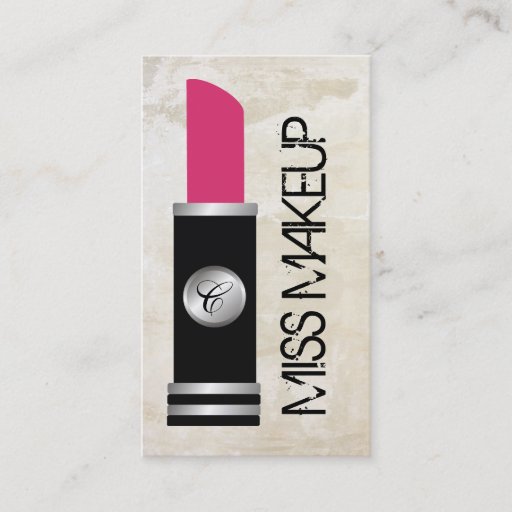 Customizable Miss Makeup White wash Business Card