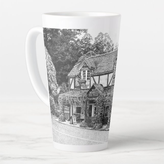 'Miss Marple's Tea Room' - Latte Mug (Left Angle)