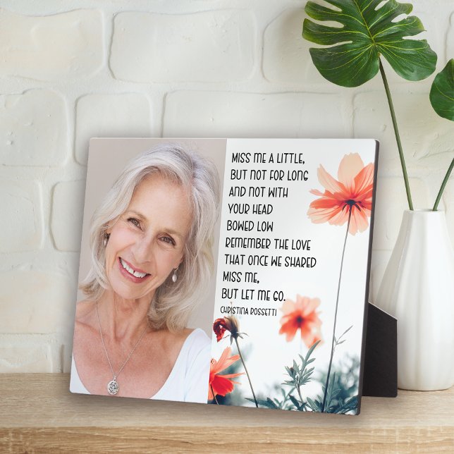 Miss Me But Let Me Go Photo Quote Memorial Plaque (Creator Uploaded)