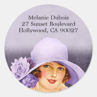 Miss Melanie in Lavender - Address Labels